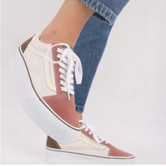 Vans Old Skool Stackform Women's Multicolor Platform Sneakers - Picture 2 of 10